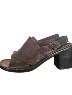 Christian Dior‎ VTG Rare 90s Y2K Chunky Chocolate Brown Heels Sandals sz 5.5